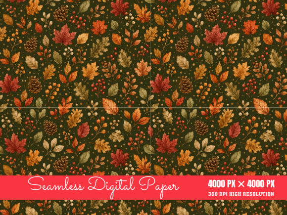 Autumn Seamless Pattern, Digital Paper: A Versatile Creative Resource