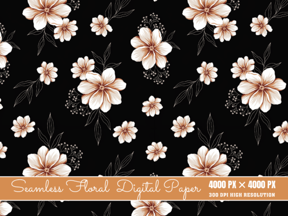 Black Magnolia Floral Pattern Seamless: A Versatile Digital Design for Creative Projects
