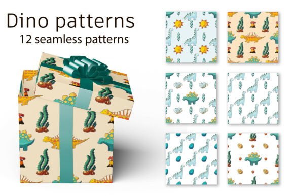 Cute Dinosaur Patterns for Boys' Print Design