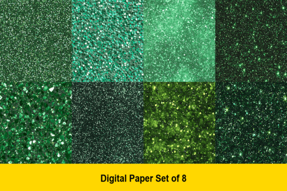 Emerald Forest Glitter: A Creative Digital Paper Collection for All Your Projects