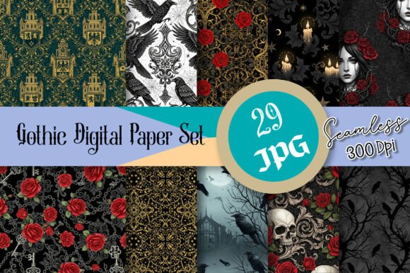 Gothic Seamless Digital Paper Set