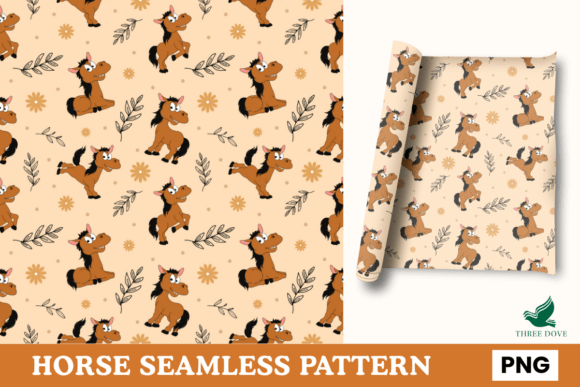 Horse Seamless Pattern - 02: A Versatile Digital Resource for Creative Projects