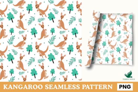 Kangaroo Seamless Pattern - 03: A Versatile Digital Design for Creative Projects