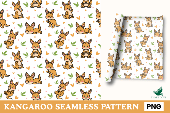 Kangaroo Seamless Pattern - 05: A Versatile Digital Design for Creative Projects