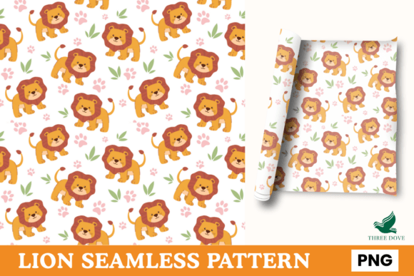 Lion Seamless Pattern - 08