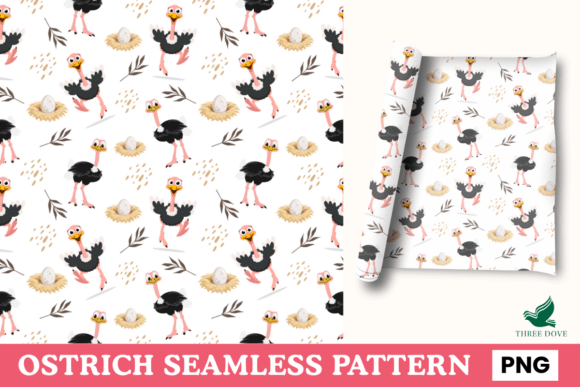 Ostrich Seamless Pattern - 04