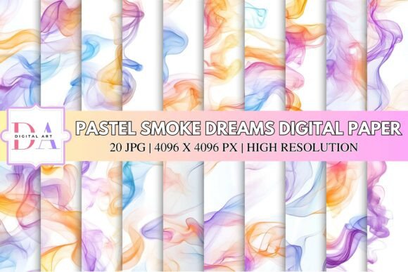 Pastel Smoke Dreams Digital Paper: A Guide to Creating Soft, Modern, and Dreamy Designs