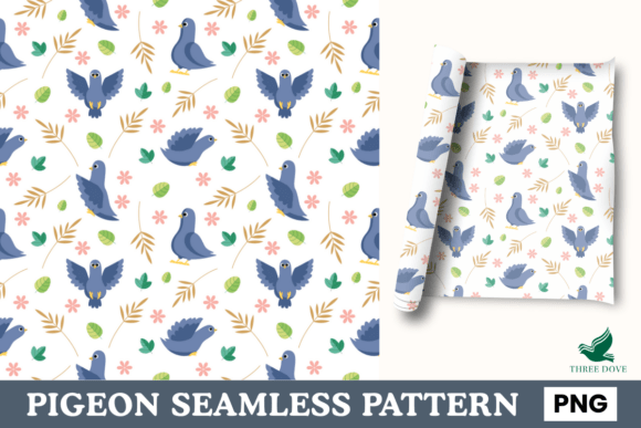 Pigeon Seamless Pattern - 03