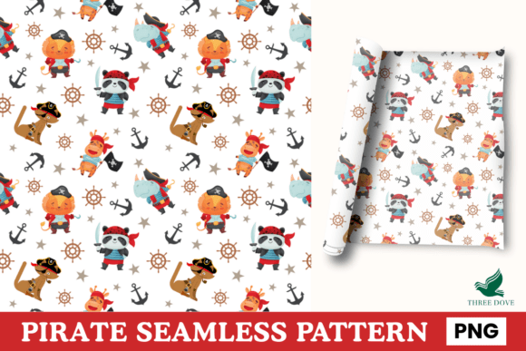 Pirate Seamless Pattern - 01: A Versatile Digital Resource for Creative Projects