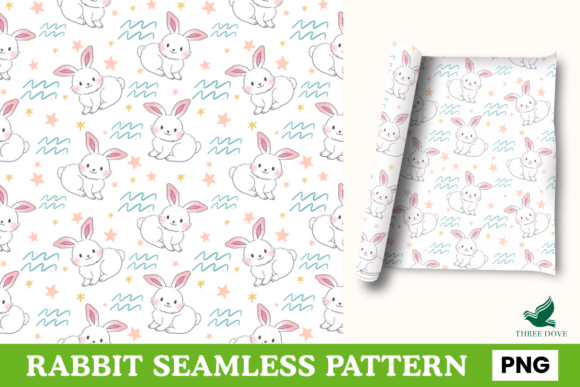 Rabbit Seamless Pattern - 01