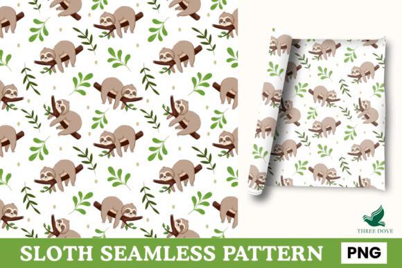 Sloth Seamless Pattern - 05: A Versatile Digital Resource for Creative Projects