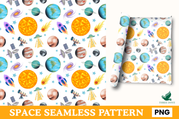 Space Seamless Pattern - 03: A Strategic Tool for Creative and Professional Projects