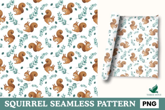 Squirrel Seamless Pattern - 06