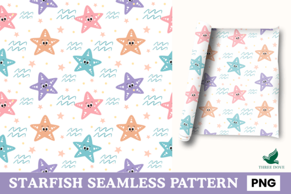 Starfish Seamless Pattern - 02: A Versatile Digital Resource for Creative Projects