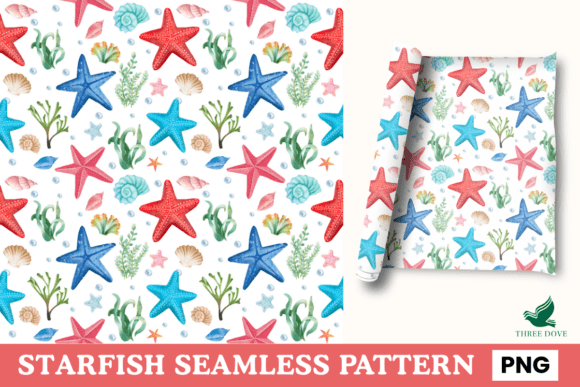Starfish Seamless Pattern - 10