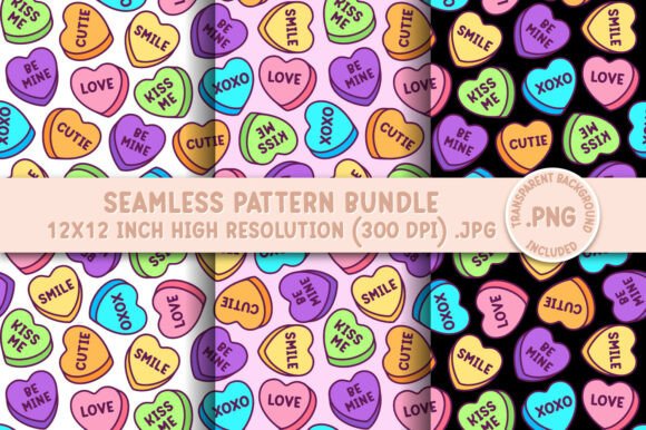 Valentines Candy Hearts Seamless Pattern: A Versatile Tool for Creative Projects