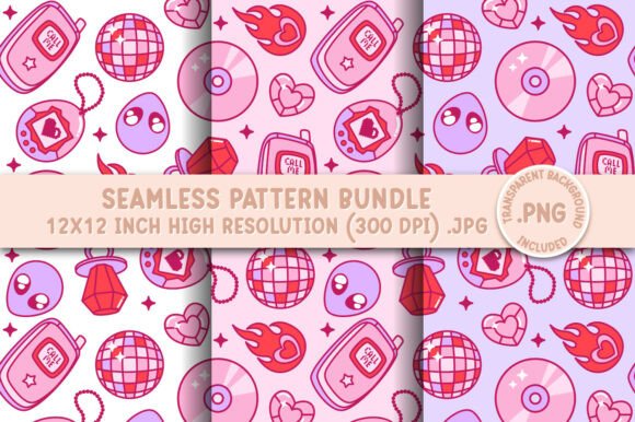 Y2k Retro Seamless Pattern